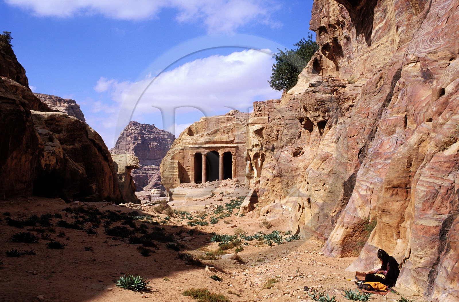 Jordanie, Petra, le tombeau au jardin dans le Wadi Farasa