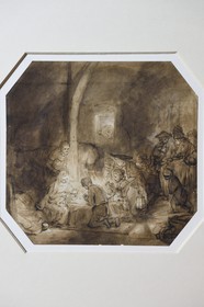 France, Pyrenees Atlantiques, Basque Country, Bayonne, Bonnat-Helleu Museum, Museum of Fine Arts, Rembrandt's drawing, the adoration of the shepherds