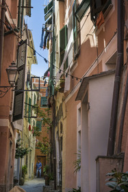 Italie, Ligurie, Cinque Terre, parc national des Cinque Terre classé Patrimoine Mondial de l'UNESCO, village de Vernazza,