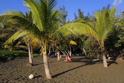 France, Reunion Island (French overseas department), Saint Leu, black sand beach