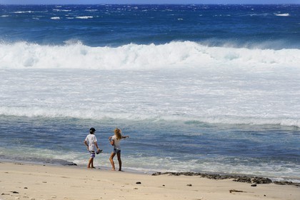 France, île de la Réunion, la côte sud, plage de Grand-Anse
