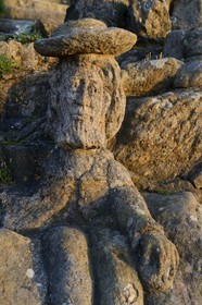France, Ille-et-Vilaine (35), Saint-Malo, Rothéneuf, rochers sculpté par l'abbé Fouré entre 1870 et 1904