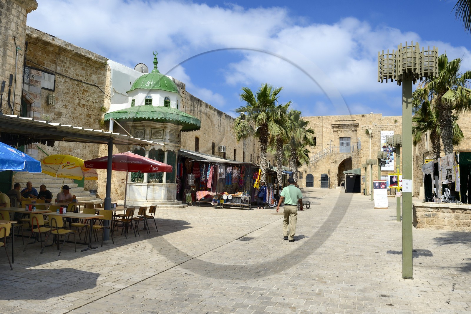 Israel, district Nord, Galilée, Acre (Akko), vieille ville, classée Patrimoine Mondial de l'UNESCO, la ville ottomane, la mosquée Jezzar Pasha