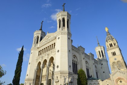 France, Rhône (69), Lyon, site historique classé Patrimoine Mondial de l'UNESCO, Basilique Notre Dame de Fourvière