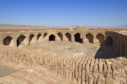 Iran, Yazd province, Dasht-e Kavir desert, Saqand caravanserai