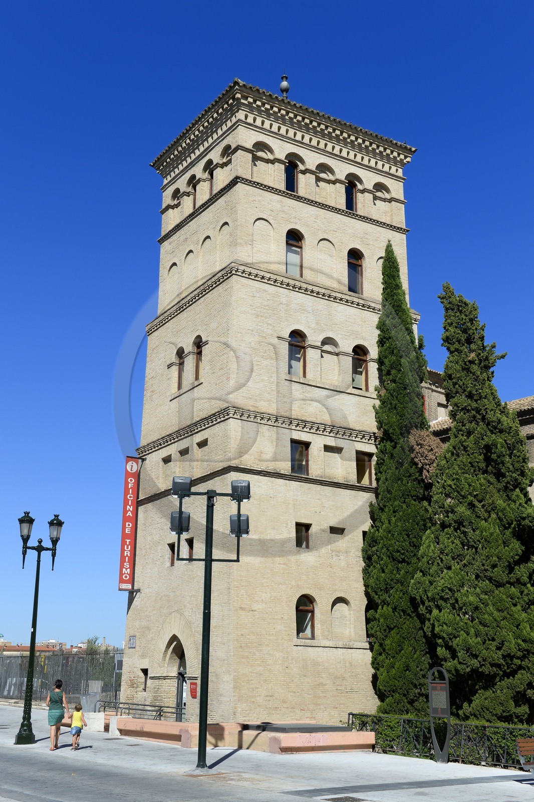 Espagne, Aragon, Saragosse, tour de la Zuda (torreon de La Zuda)