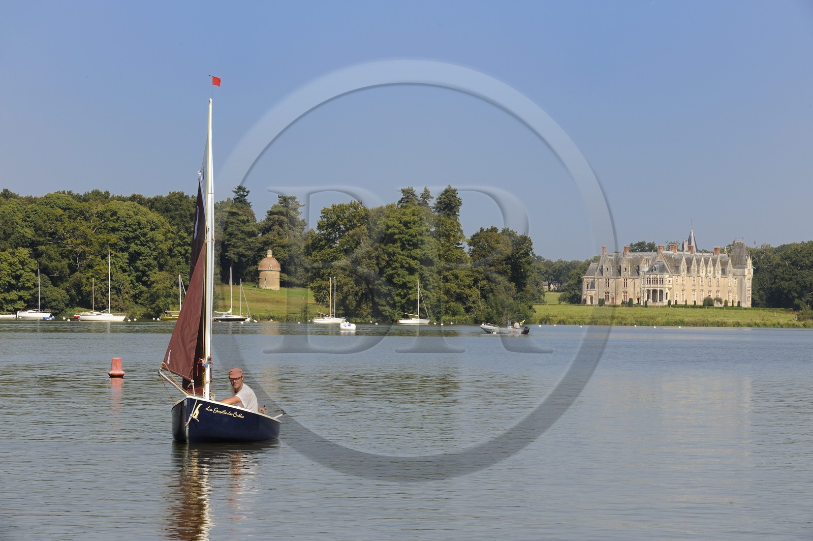 France, Loire-Atlantique (44), Nantes, château de la Gascherie au bord de la rivière Erdre