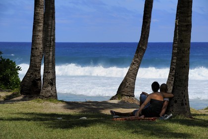 France, île de la Réunion, la côte sud, plage de Grand-Anse
