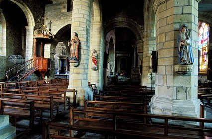 France, Morbihan, town of Rochefort en Terre, church of Notre Dame de la Tronchaye