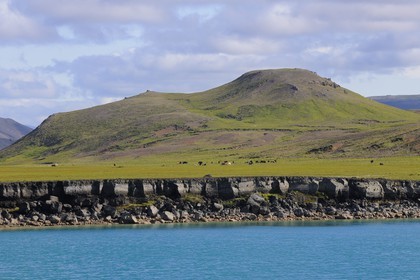 Iceland, Reykjavik Region, Krisuvik Valley, Grainvatn Lake, south of Kleifarvatn Lake