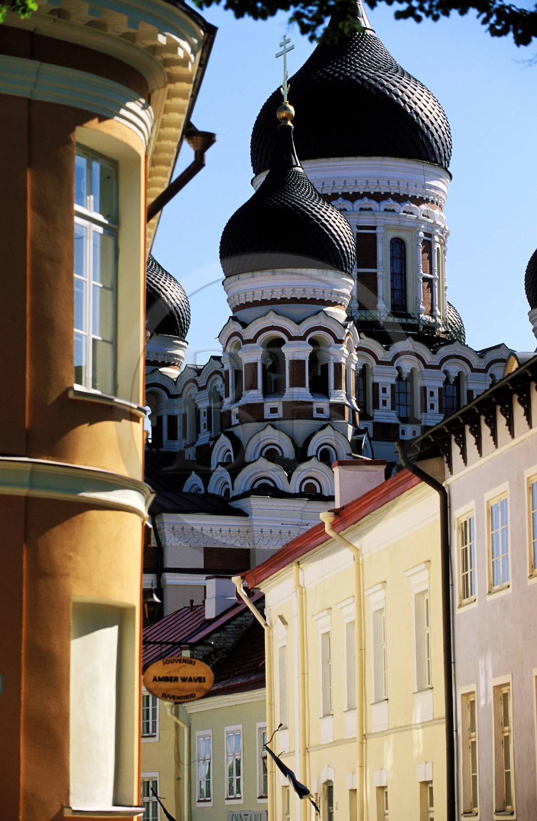 Estonie (Pays Baltes), région de Harju, Tallinn, capitale européenne de la culture 2011, cathédrale orthodoxe Alexandre-Nevski à Toompea (ville haute)