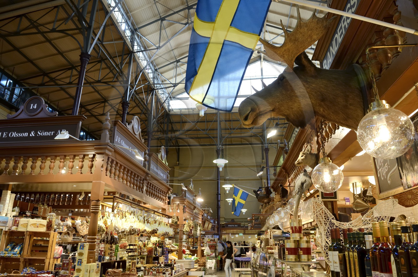 Sweden, Stockholm, Östermalm Food Hall (Saluhall)