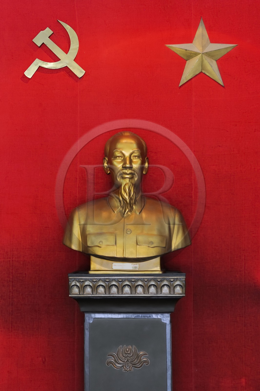 Vietnam, Hanoï, le musée de l'armée, buste de Ho Chi Minh