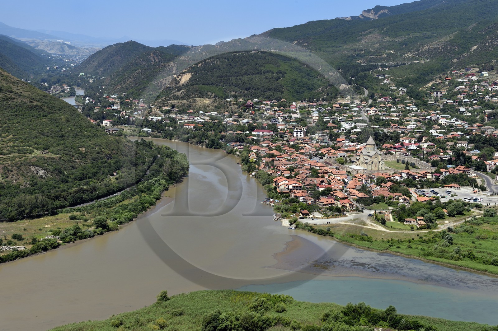 Géorgie, Mtskheta Mtianeti region, Mtskheta, la cathédrale Svetitskhoveli, classée Patrimoine Mondial de l'UNESCO