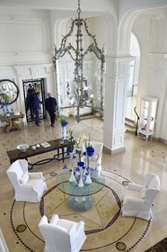 France, Alpes Maritimes (06), Saint-Jean-Cap-Ferrat, le lobby du Grand-Hotel du Cap-Ferrat, palace 5 étoiles du groupe Four Seasons Hotel