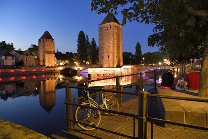 France, Bas-Rhin (67), Strasbourg, vieille ville classée au Patrimoine Mondial de l'UNESCO, quartier de la Petite France, les Ponts Couverts