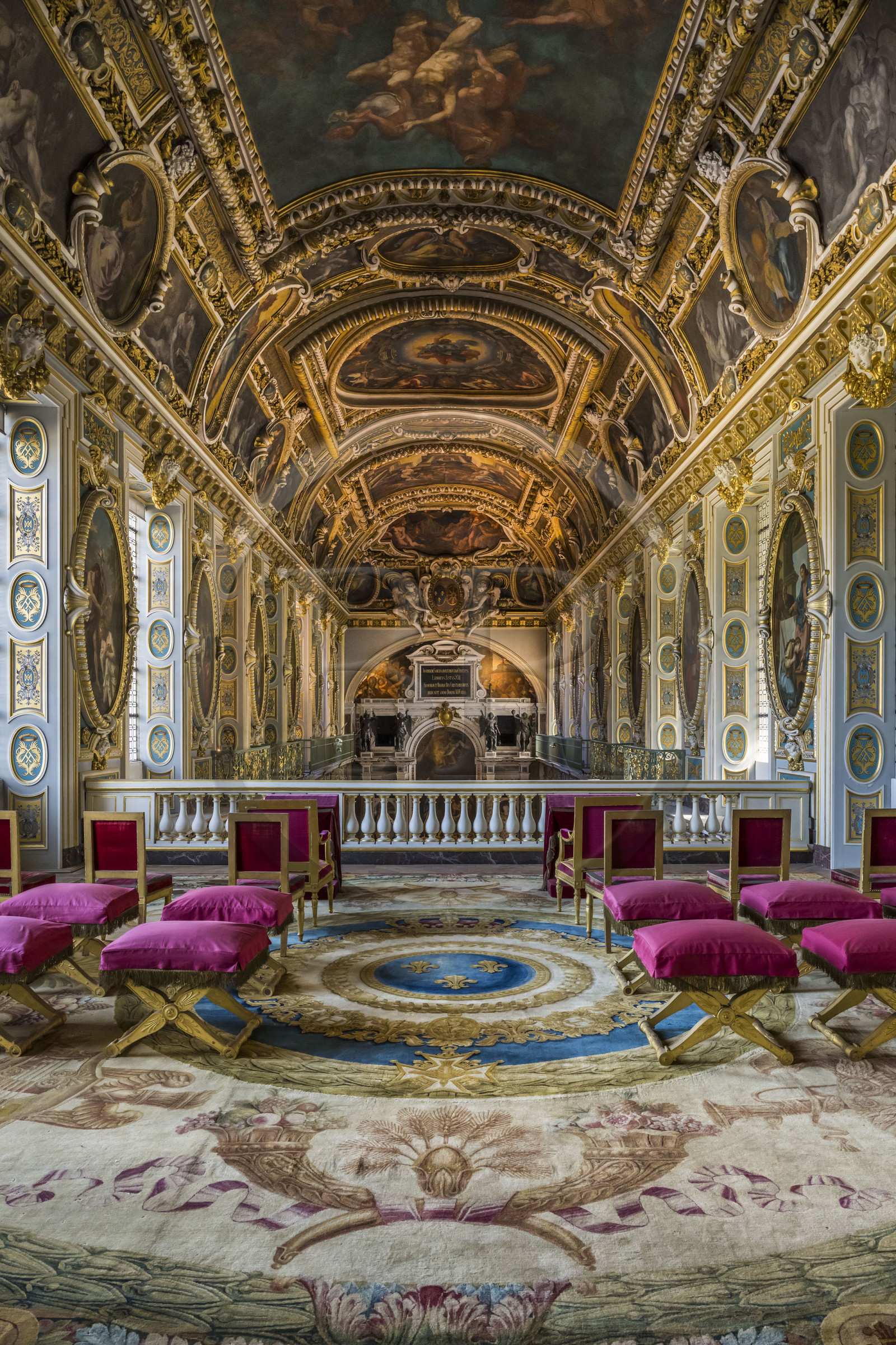 France, Seine-et-Marne (77), Fontainebleau, chateau de Fontainebleau, classé Patrimoine Mondial par l'UNESCO, chapelle de le Trinité