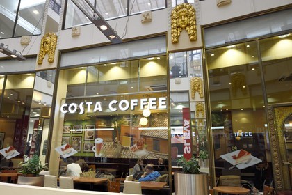 Czech Republic, Prague, historical centre listed as World Heritage by UNESCO, New Town (Nove mesto), shopping arcade of Lucerna Palace, café in the Roccoco theater passage