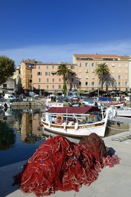 France, Corse du Sud, Ajaccio,  the Tino Rossi fishing harbour and the quai Napoleon
