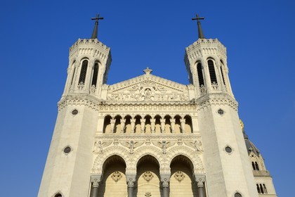 France, Rhone, Lyon, historical site listed as World Heritage by UNESCO, Notre Dame de Fourviere basilica