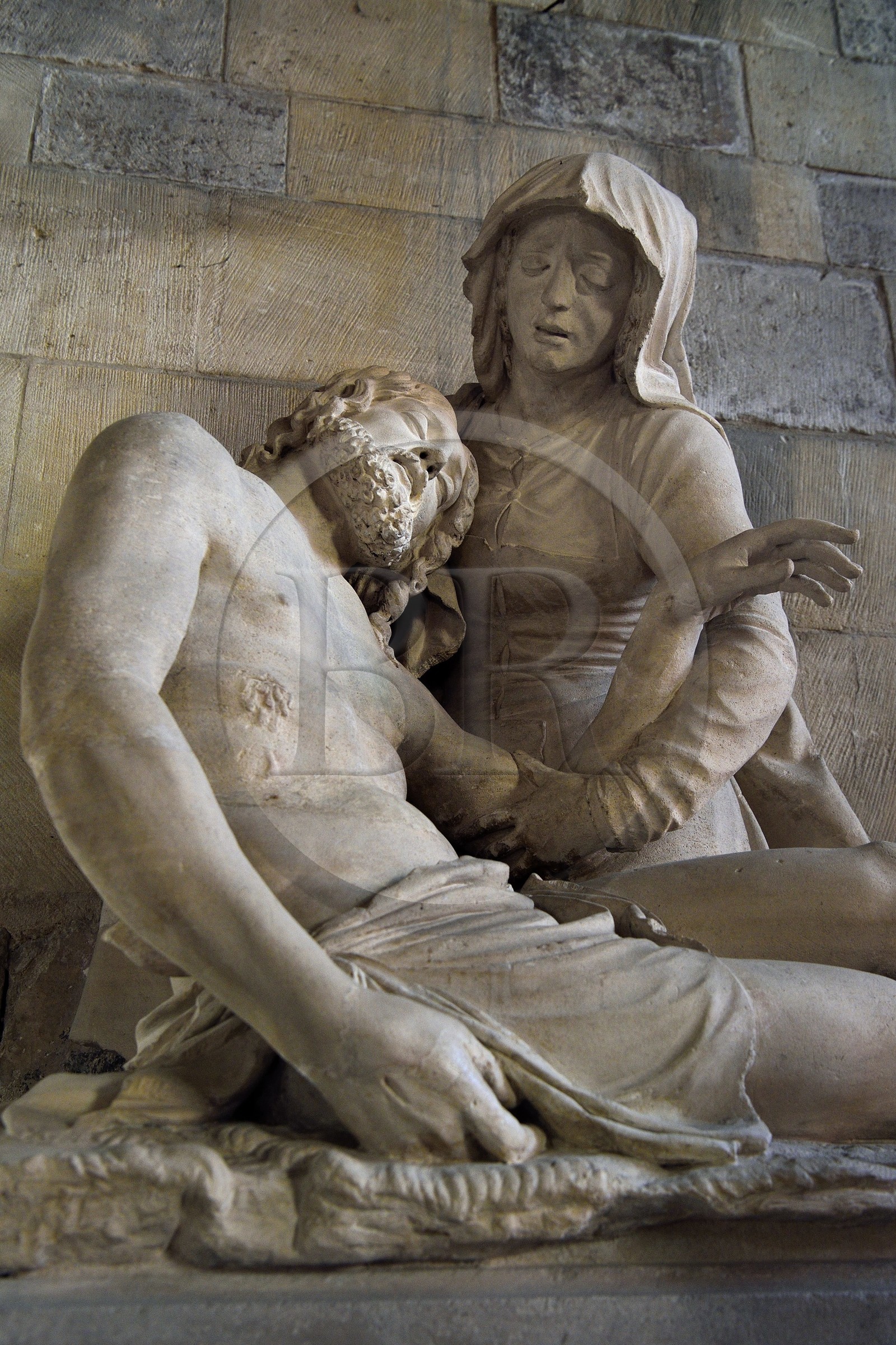France, Meuse (55), Etain, église Saint Martin, Pieta attribuée au sculpteur Ligier Richier (XVIème siècle)