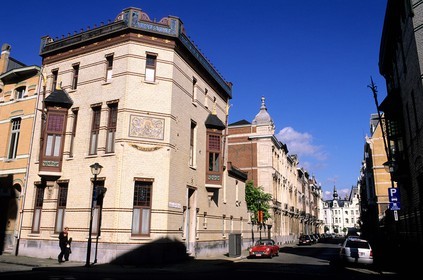 Belgique, Flandre, Anvers (Antwerpen), quartier Zurenborg, une des quatre maisons se faisant face dites des 4 Saisons
