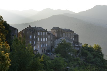France, Haute-Corse (2B), Castagniccia, village de Piedicroce