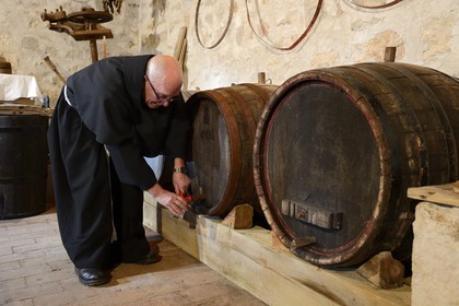 Croatia, Dalmatia, Dalmatian Coast, Ugljan Island, Preko, Franciscan Monastery on the Galovac island, the monks produce their own liquor