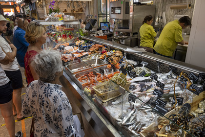 France, Alpes-Maritimes, Menton, municipal covered market