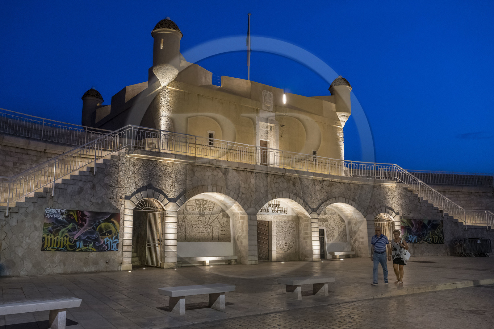 France, Alpes-Maritimes (06), Menton, la vieille ville, le Bastion du Vieux Port abrite une annexe du Musée Jean Cocteau