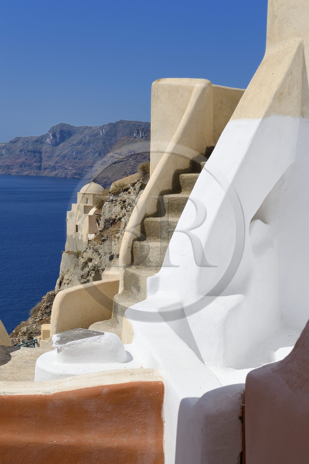 Grèce, Les Cyclades, mer Égée, île de Santorin (Thira ou Théra), village de Oia