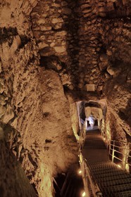 Israel, Jerusalem, holy city, the City of David south of the old town, tunnel leading to the Gihon spring
