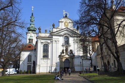 République Tchèque, Prague, centre historique classé Patrimoine Mondial de l'UNESCO, quartier de Strahov, Monastère de Strahov, l'église