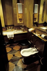 United Kingdom, London, bathroom in the Blake hotel