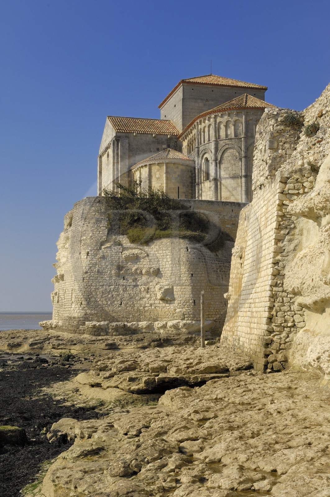 France, Charente-Maritime (17), Talmont-sur-Gironde, labelisé Les plus beaux Village de France, église Sainte-Radegonde