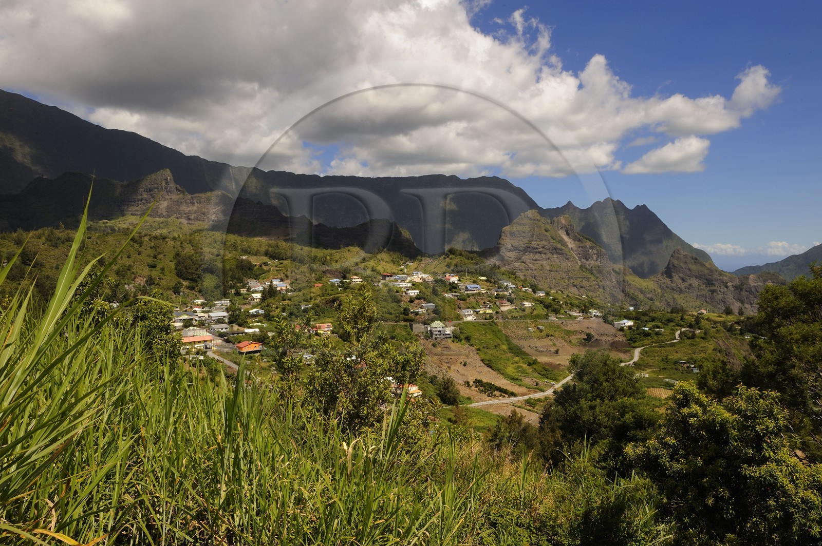 France, île de la Réunion, cirque de Cilaos, classé Patrimoine Mondial de l'UNESCO
