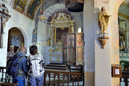 France, Cantal (15), étape sur le chemin de Saint-Jacques de Compostelle par la Via Arverna, Neussargues-Moissac, église Saint-Hilaire du XIIe siècle