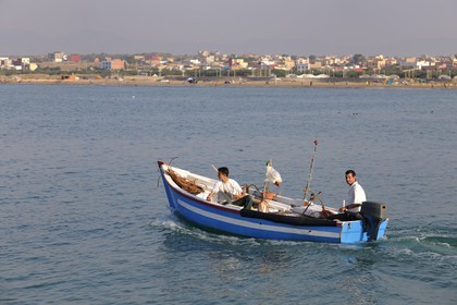 Morocco, Oriental Region, Ras Kebdana (also called Cabo de Agua), fishing harbour and marina