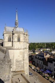 France, Indre et Loire (37), Vallée de la Loire classée Patrimoine mondial de l'UNESCO, château d'Amboise, la chapelle Saint-Hubert sur les remparts