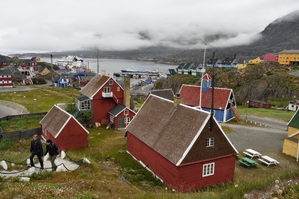 Groenland, région du centre ouest, Sisimiut (autrefois Holsteinsborg) dans la baie de Kangerluarsunnguaq