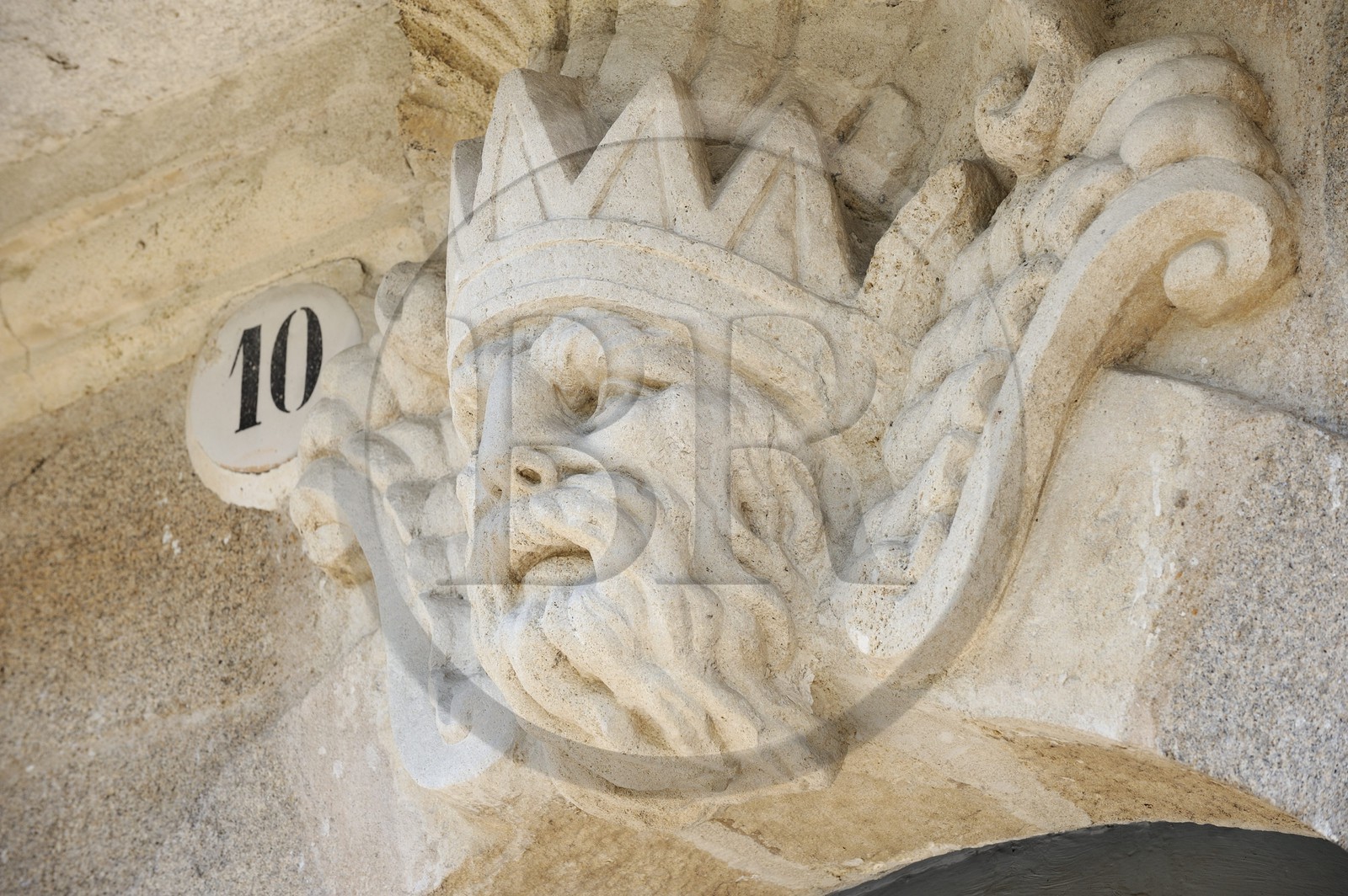 France, Loire-Atlantique (44), Nantes, maison d'armateur 10 quai Turenne sur l'ancienne Ile Feydeau ornée de Mascarons