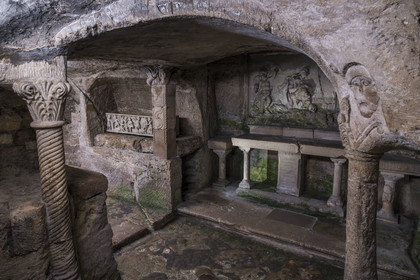 France, Bouches-du-Rhône (13), Marseille, Le Vieux Port, Abbaye Saint Victor, la crypte, chapelle Saint-Lazare