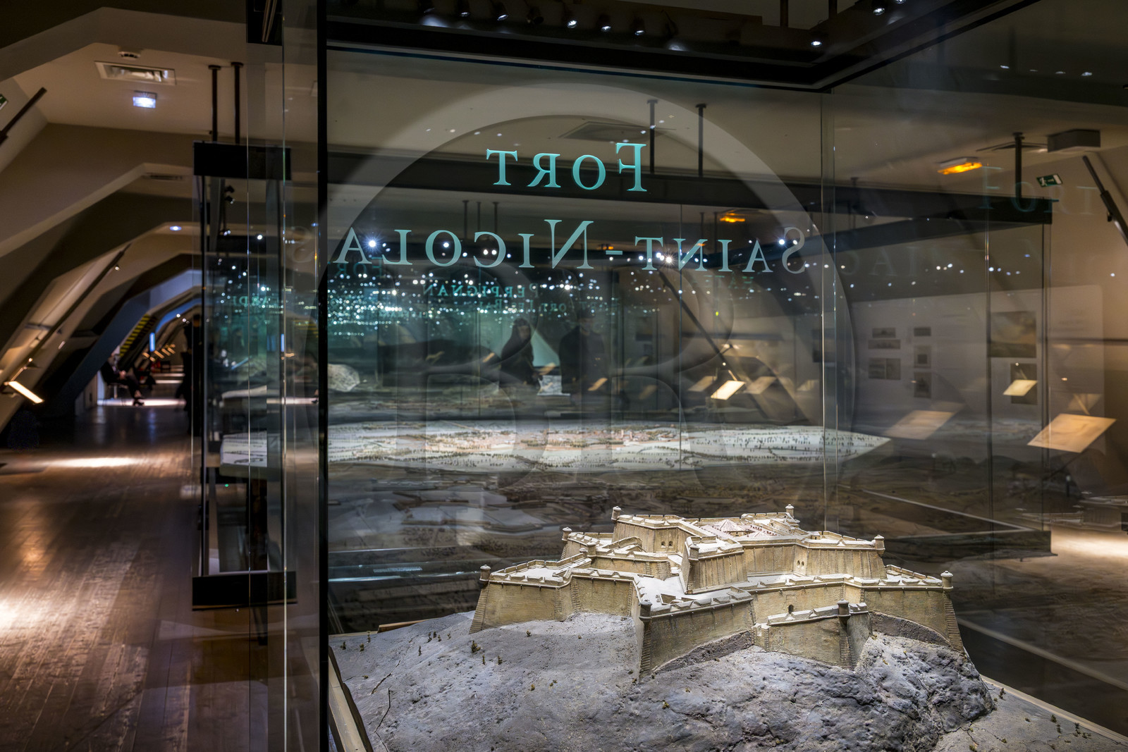 France, Paris (75), Hotel des Invalides, Musée de l'Armée, Musée des Plans-Reliefs, maquette du Fort Saint-Nicolas à Marseille