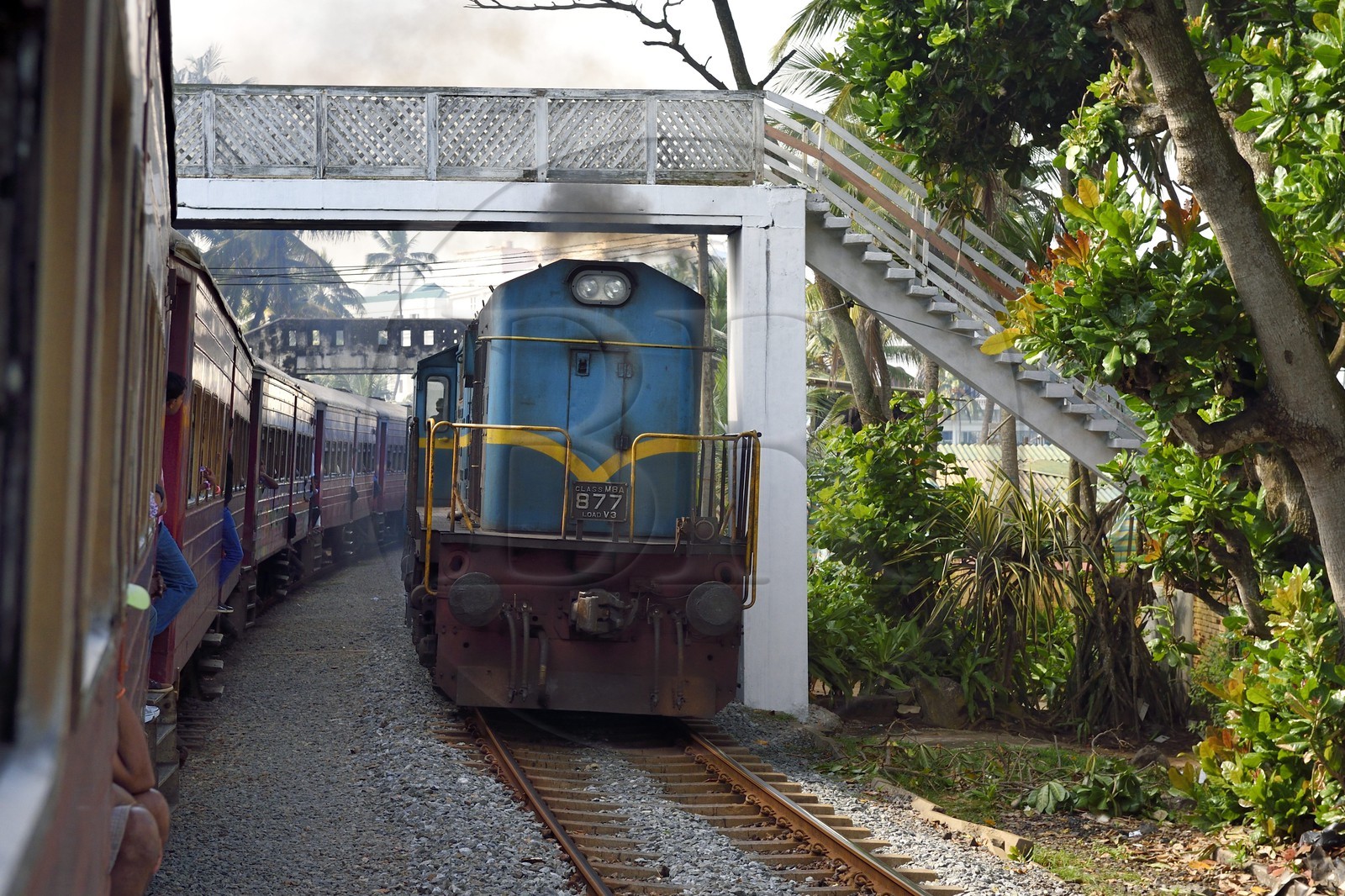 Sri Lanka, Province de l'Ouest, Colombo, Mount Lavinia, train de Colombo à Galle