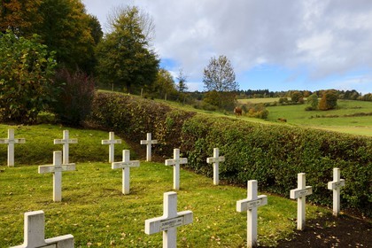 France, Meuse (55), Parc régional de Lorraine, Cotes de Meuse, Saint-Remy-la-Calonne, Nécropole nationale où repose l'écrivain Alain-Fournier