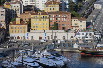 France, Alpes-Maritimes, Nice, listed as World Heritage by UNESCO, the old port or port Lympia, the former prison of Nice reserved for forced labor between 1770 and 1854 located at the bottom of the quai d'Entrecasteaux