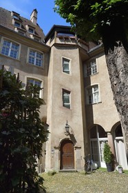 France, Bas-Rhin (67), Strasbourg, vieille ville classée au Patrimoine Mondial de l'UNESCO, ancien Hotel de Rathsamhausen (1587)
