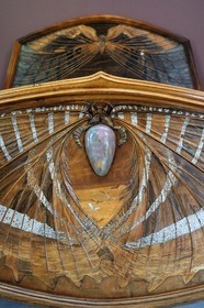 France, Meurthe-et-Moselle, Nancy, Ecole de Nancy Museum, bed Aube et Crepuscule (Dawn and Dusk) (1904) by Emile Galle