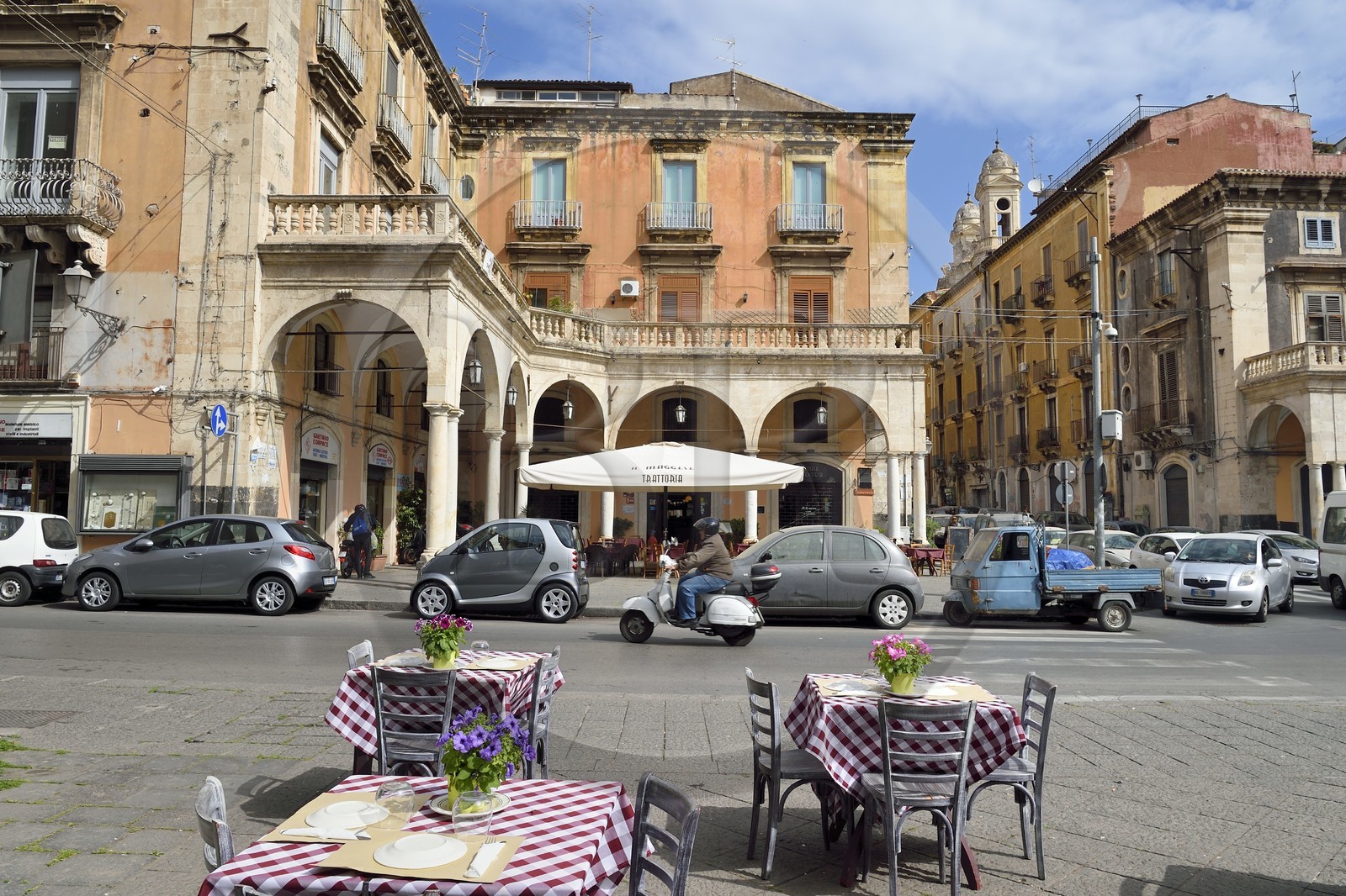 Italie, Sicile, Catane, ville baroque classée au Patrimoine Mondial de l'UNESCO, piazza Mazzini