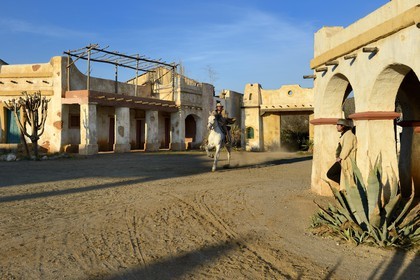 Spain, Andalusia, Almeria Province, Tabernas Desert, Fort Bravo Texas-Hollywood Amusement park where the 7 Mercenaries from John Sturges, Les Petroleuses from Christian-Jaque and A Fistful of Dollars from Sergio Leone were filmed